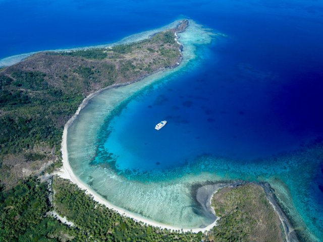 Crucero Blue Lagoon MV Fiji Princess - Vista aérea